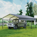COSIEST 10'x20' Carport with Galvanized Steel Roof, Heavy Duty Metal Carport Canopy, Outdoor Garage Car Shelter Shade for Car, Boats and Truck