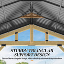 COVERONICS 13’x15’ Outdoor Hardtop Wood Gazebo - Patio Gazebo with Galvanized Steel Roof, Cedar Wooden Carport Gazebos for Garden, Porch, Patio and Deck