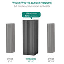 YITAHOME 10x10ft Hardtop Gazebo Heavy Duty Double Roof with Nettings and Curtains Galvanized Steel Outdoor Combined of Vertical Stripes Roof for Patio, Backyard, Deck, Lawns, Gray