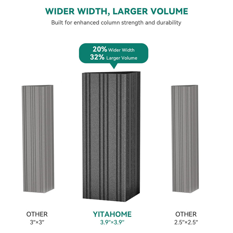 YITAHOME 10x10ft Hardtop Gazebo Heavy Duty Double Roof with Nettings and Curtains Galvanized Steel Outdoor Combined of Vertical Stripes Roof for Patio, Backyard, Deck, Lawns, Gray