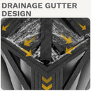 DWVO 12x16ft Gazebo Double Roof Hardtop with Nettings and Curtains, Heavy Duty Galvanized Steel Outdoor Vertical Stripes Roof for Patio, Backyard, Deck, Lawns, Grey