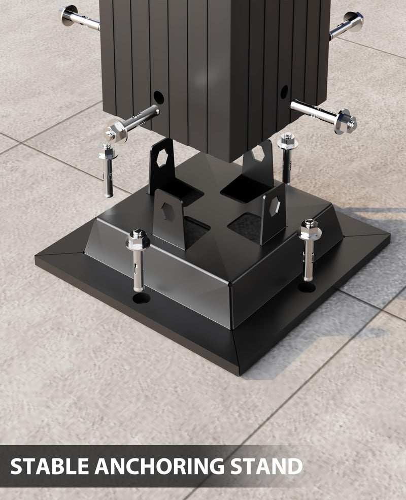 Garvee 10x13 Ft Outdoor Retractable Pergola with Canopy and Side Mesh Screen, Upgraded Gray Post Aluminum Pergola, Modern Pavilion for Backyard, Patio, Porch, Grape Trellis, Blue + White