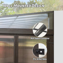 Domi 12x14FT All Season Sunroom, Outdoor Permanent Wall Mounted Solarium with Detachable Polycarbonate Windows, Aluminum Lean to Gazebo Sun Room with 2 Lockable Sliding Doors for Garden Patio Deck