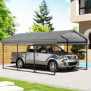 EBE 10 x 15 FT Metal Carport, Heavy Duty Carports with Galvanized Steel Roof, Outdoor Carport Canopy Garage Shelter Shade for Car, SUV, Truck, Boats and Tractors