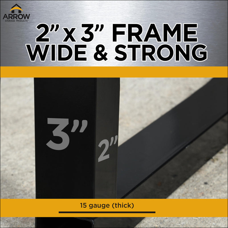 Arrow Carports Galvanized Steel Carport, with 1-Sided Enclosure, Compact Car Metal Carport Kit, 20' x 24' x 7', Charcoal