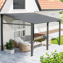 EBE 14' x 10' Hardtop Gazebo, Lean to Gazebos with Galvanized Steel Roof, Heavy Duty Outdoor Pergola and Gazebos Clearance, Wall Mounted Grill Gazebo Awning for Patio, Poch, Backyard