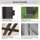 Gotland 10FTx14FT Outdoor Wall-Mounted Hardtop Pergola, Metal Frame Gazebo with Sloping Sun Panel Roof and Double Curtains for Patio, Garden, Lawn, Grey