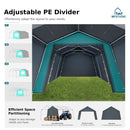 MFSTUDIO Outdoor Carport 13x22 ft, Portable Storage Sheds Shelter Garages Heavy Duty Canopy with Rolled up Zipper Doors, Outside Utility Shed Garage Tent for Boat,Patio Furniture and Tools