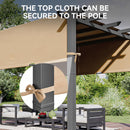 Aoxun 10'x10' Outdoor Pergola, Heavy-Duty Aluminum Pergola Patio, Modern Pergola with Retractable Sun Shade Canopy for Garden, Deck and Backyard