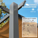 EROMMY Outdoor Retractable Pergola 12' x 20', Outdoor Aluminum Freestanding Shelter with Adjustable Sun Shade Canpoy for Patios, Beige