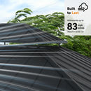 Modern Shade The Horizon Permanent Hardtop Gazebo 12' x 20' w/ 4 LED Lights, Outdoor Gazebo w/Galvanized Steel Double Roof, Patio Pavilion w/Decor Hooks, Mosquito Nettings, Wood-Looking