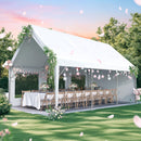 Quictent Heavy Duty 12x20 ft Carport Tent with Ultra-High Peak & Ventilation Windows, Waterproof Outdoor Canopy Shelter for Events, Storage, Parking & Wedding - White