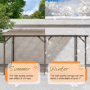 Crownland 10'x14' Outdoor Gazebo Hardtop, Wall-Mounted Lean-to Gazebo with Dewatering Hole, Large Outdoor Pergola Awning, Waterproof for Deck, Backyard, Garden, Porch