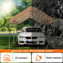Sophia & William Carport, Heavy Duty 10'x20' Car Canopy Tent,Portable Garage Shelter with 4 Reinforced Steel Cables, Galvanized Steel Frame 150G UV Protective Tarp for Car Boat Truck Party