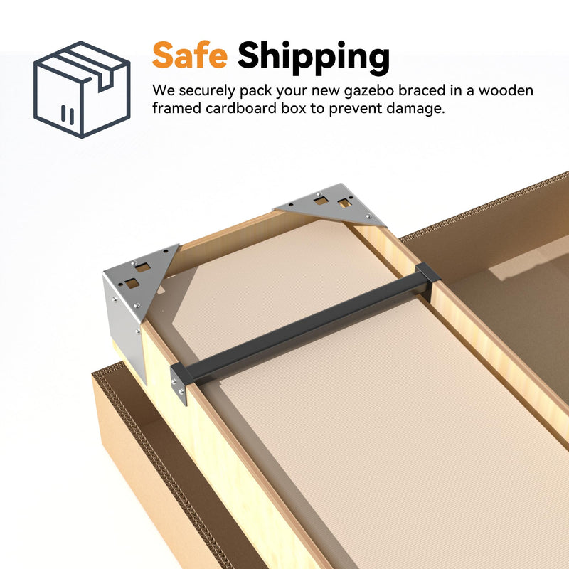 Modern Shade Hardtop Gazebo 12' x 16' with 4 LED Lights, Outdoor Gazebo with Double Roof, Aluminum Frame, Patio Pavilion with USB Charging Port Deck, Mosquito Netting and Curtains, Wood Looking