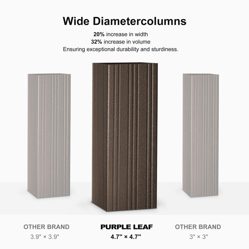 PURPLE LEAF 14' X 28' Outdoor Hardtop Gazebo Patio Wide Aluminum Frame Galvanized Steel Double Roof with Heavy Duty Netting and Curtains for Permanent Hard Top Pavilion Screen Khaki