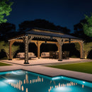 AMERLIFE 12x20FT Outdoor Wood Gazebo, Hardtop Pergola with Metal Roof & Spruce Wood Frame, Backyard Gazebo for Garden,Conversation,Gray Brown