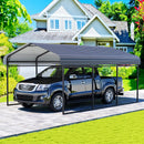 EBE 10 x 15 FT Metal Carport, Heavy Duty Carports with Galvanized Steel Roof, Outdoor Carport Canopy Garage Shelter Shade for Car, SUV, Truck, Boats and Tractors