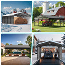 Metal Carport,Car Ports 20x20 Heavy Duty Metal for Snow,Car Tent Garage with Galvanized Metal Roof,Outdoor Two Car Carport All Weather