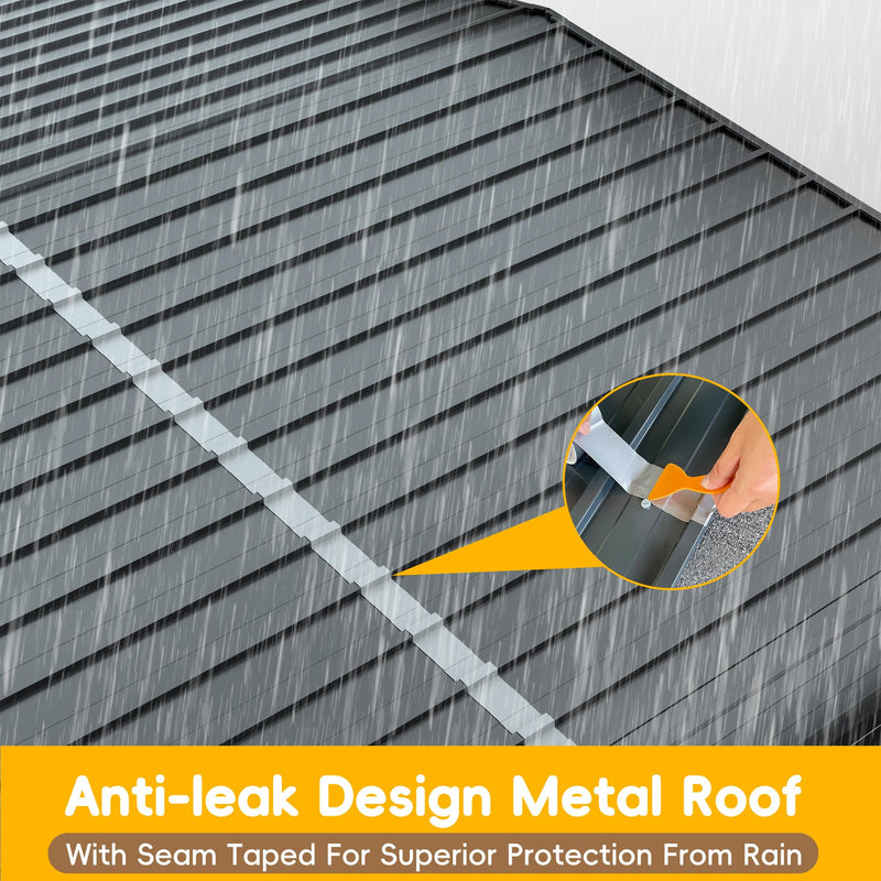 Betterhood 10x15 FT Heavy Duty Metal Carport with Galvanized Steel Roof and Metal Carport Kits, Outdoor Carport Canopy Enhanced Base, Multi-Purpose Extra Large Car Shelter for Car, SUV, Truck and Boat