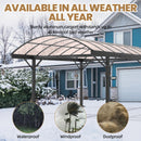 BUPPLEE Heavy Duty Metal Carport Kit 10 x 15 ft, Aluminum Carport with UV50+Resistant PC Sunlight Panels,Sturdy Metal Carports for Cars, Boats,Outdoor Storage Shed,Anti Rust Awning,Snow