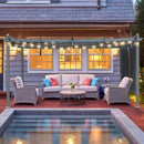 Aoodor 12 x 16 ft Outdoor Pergola with Retractable Shade Canopy, Matte Dark Gray Aluminum Frame, 2 Roller Shade Curtains, Grape Trellis Pergola for Patio, Backyard, Deck, Grey