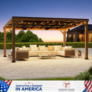 Modern Shade Supreme Cedar Wood Gazebo 12' x 16' with Hardtop Slope Roof, Wooden Grill Gazebo with Durable and Rot-Resistant, Supports Snow Loads and High Wind Speeds, Ideal for Backyard, Deck, Garden