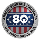 Arrow Carports Galvanized Steel Carport, with 1-Sided Enclosure, Compact Car Metal Carport Kit, 12' x 24' x 7', Eggshell