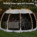 LEEDOR Pop Up Screen House, 12-15 Person Outdoor Screen Tent，Camping Screen Room with Carry Bag, Screen Gazebo with Mosquito Netting, Instant UV Resistant Sun Shelter for Garden Patio Backyard 15'x15'