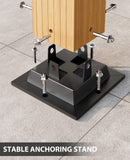 GarveeLife 10x13 Ft Outdoor Pergola with Retractable Canopy Upgraded Outdoor Aluminium Pergola, Faux Wood Grain Metal Patio Gazebo for Modern Backyard Deck for Porch, Awning, Grape Trellis, Khaki