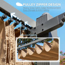 EROMMY Outdoor Retractable Pergola 12' x 20', Outdoor Aluminum Freestanding Shelter with Adjustable Sun Shade Canpoy for Patios, Beige