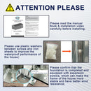 Dark Grey Outdoor Storage shed 20x10 feet, Outdoor carport, Metal Garden shed, Backyard Utility Room Building, with 2 Doors and 4 Ventilation Openings