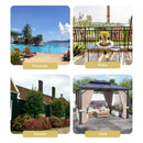 SOLUMIA 10’x12’ Hardtop Gazebo, Double Roof Patio Pergola with Polycarbonate Panels, Aluminum Frame, Outdoor Canopy with Netting for Backyard, Garden, and Deck – Durable & UV-Resistant