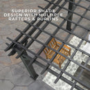 Backyard Discovery Stratford 12' x 10' Traditional Galvanized Steel Pergola Kit with Shade Sail Canopy, Powder-Coated Finish, All-Season Durability, High-Wind Rating for Outdoor Patio, Deck, Garden