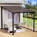Yalissey 10'×8' Patio Gazebo with Waterproof Fuzzy Strip, Outdoor Gazebo with Innovative Base Support, Wall Mounted Gazebos Pergola with Roof for Backyard, Decks, Garden