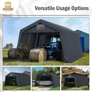 HERA'S PALACE 13x22 ft Heavy Duty Carport Portable Canopy Storage Shelter Shed with Metal Frame and Divider Curtain All-Season Tarp for Car Boat Truck Motorcycle