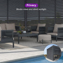 PURPLE LEAF Louvered Pergola 94AS 12' x 14' Outdoor Aluminum Pergola with Fixed Shutter Wall Adjustable Roof for Deck Backyard Grey Hardtop Gazebo, 1 Long Side