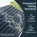 SUNLEI 12'x15'x8.5' Metal Carport, Heavy Duty Metal Carport Canopy with Galvanized Steel Roof and Frame, Permanent Garage for Pickup, Bass Boat, Trucks, Car and Tractors