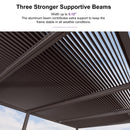 PURPLE LEAF Louvered Pergola 14' × 20' Outdoor Hardtop Gazebo Sun Shade with Adjustable Canopy Patio Aluminum Retractable Roof for Outside Deck Backyard Pavilion