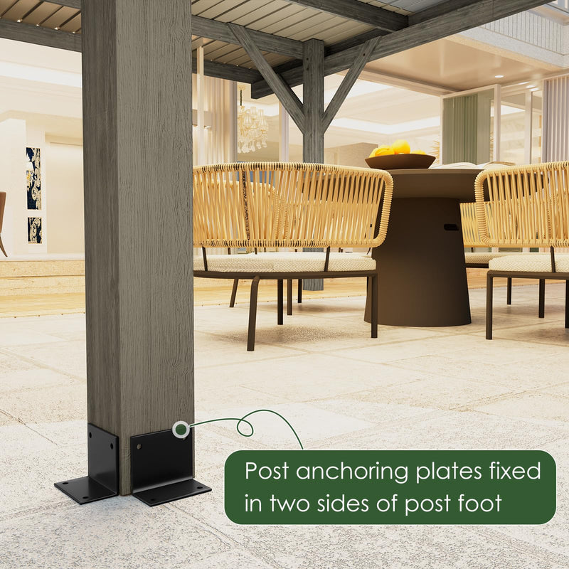 U-MAX 17' x 12' Wooden Gazebo, Freestanding Gazebos Pergola on Clearance, Outdoor Patio Wood Heavy Duty Wood Pergola for Backyard Garden