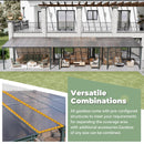 Yalissey 10'×14' Patio Gazebo with Waterproof Fuzzy Strip, Innovative Base Support Pergola, Wall Mounted Gazebo for Backyard, Decks, Garden