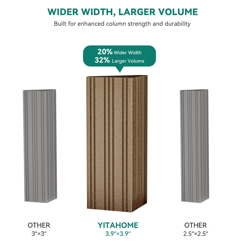 YITAHOME Gazebo 12x12ft Hardtop Heavy Duty Double Roof Outdoor Upgraded Galvanized w/Nettings Curtains Steel Combined of Horizontal Vertical Stripes Roof for Patio, Backyard, Deck, Lawn, Bronze