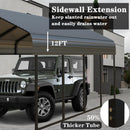 RITERYIFER RV Metal Carport Canopy 20x20 FT Heavy Duty Black Carports Kits for Garage,Aluminum Car Ports 20 FT with Steel Shelter Frame Cover for 2 Car or Boats