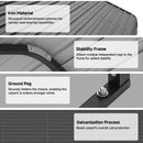 Real Relax 10x15ft Heavy Duty Metal Carport with Galvanized Steel Roof, Removable Sidewalls, Outdoor Car Port Shelter for Cars, Trucks and Boats, Gray