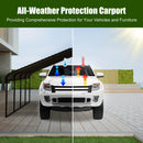 Poborin Durable Metal Carport 10 x 20FT Heavy Duty for Cars - Large Garage Shelter Solution,All-Weather Portable Car Garage Canopy Shelter for Cars & Boat Cover for Yard