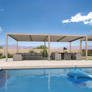 PURPLE LEAF Louvered Pergola 12' × 24' Outdoor Hardtop Gazebo Adjustable Aluminum Sun Shade for Deck Garden Backyard Patio Retractable Roof Canopy