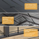 ALAULM 12x22 FT Heavy Duty Carport with Galvanized Steel Roof and Enhanced Frame, Durable Metal All Weather Carport Garage for Cars,Trucks,Boats,and Tractors