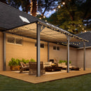 AECOJOY 14' x 12' Gazebo Outdoor Pergola for Patio, Large Wall-Mounted Hard Top 12x14 Lean to Metal Gazebo Shelter Pergolas and Gazebos Clearance with Patio Roof, Heavy Duty Awnings for Patio, Decks