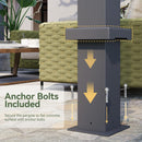 Aoxun Louvered Pergola 12' x 16' Outdoor Aluminum Pergola with Adjustable Top for Decks, Gardens and Backyards, Gray