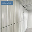 Dark Grey Outdoor Storage shed 20x10 feet, Outdoor carport, Metal Garden shed, Backyard Utility Room Building, with 2 Doors and 4 Ventilation Openings